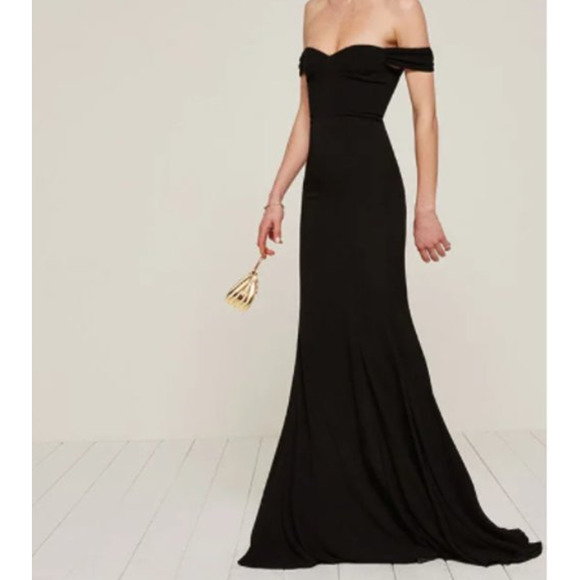 REFORMATION Gardner Off The Shoulder Maxi Dress Sweetheart Long Formal Gown - Picture 16 of 16